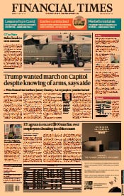 Financial Times () Newspaper Front Page for 29 June 2022