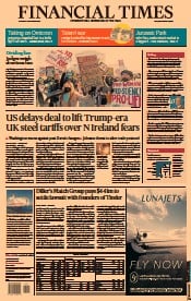 Financial Times () Newspaper Front Page for 2 December 2021