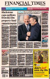 Financial Times () Newspaper Front Page for 2 December 2022