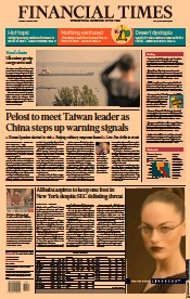 Financial Times () Newspaper Front Page for 2 August 2022