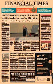 Financial Times () Newspaper Front Page for 2 September 2022