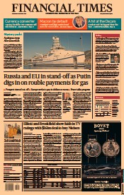 Financial Times () Newspaper Front Page for 30 March 2022
