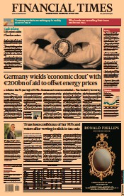 Financial Times () Newspaper Front Page for 30 September 2022