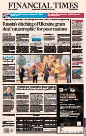 Financial Times () Newspaper Front Page for 31 October 2022