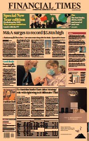 Financial Times () Newspaper Front Page for 31 December 2021