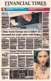 Financial Times () Newspaper Front Page for 31 March 2023