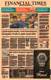 Financial Times () Newspaper Front Page for 31 May 2022
