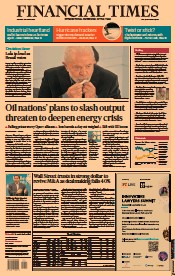 Financial Times () Newspaper Front Page for 3 October 2022