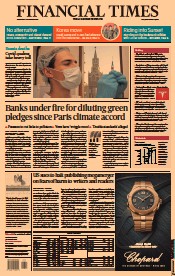 Financial Times () Newspaper Front Page for 3 November 2021