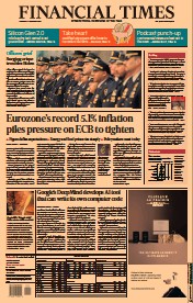 Financial Times () Newspaper Front Page for 3 February 2022