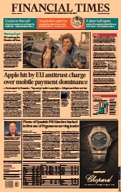 Financial Times () Newspaper Front Page for 3 May 2022