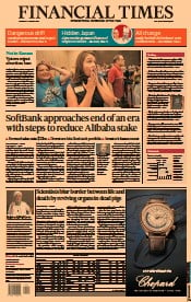 Financial Times () Newspaper Front Page for 4 August 2022