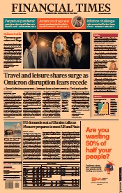 Financial Times () Newspaper Front Page for 5 January 2022