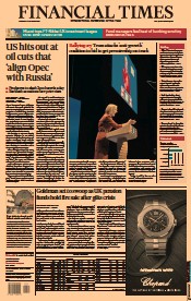 Financial Times () Newspaper Front Page for 6 October 2022