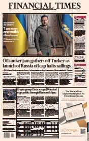 Financial Times () Newspaper Front Page for 6 December 2022