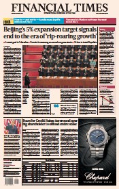 Financial Times () Newspaper Front Page for 6 March 2023