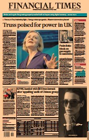 Financial Times () Newspaper Front Page for 6 September 2022