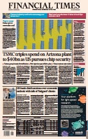 Financial Times () Newspaper Front Page for 7 December 2022