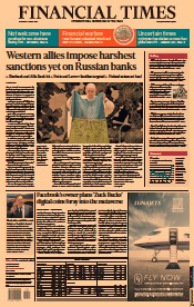 Financial Times () Newspaper Front Page for 7 April 2022