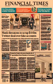 Financial Times () Newspaper Front Page for 7 June 2022