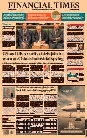 Financial Times () Newspaper Front Page for 7 July 2022