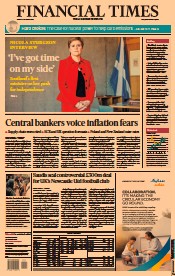 Financial Times () Newspaper Front Page for 8 October 2021