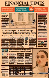 Financial Times () Newspaper Front Page for 8 February 2022