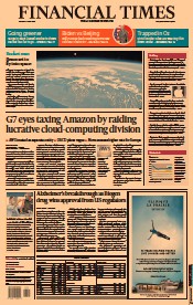 Financial Times () Newspaper Front Page for 8 June 2021