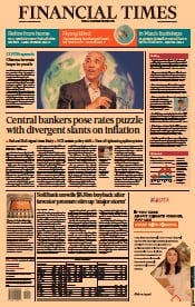 Financial Times () Newspaper Front Page for 9 November 2021