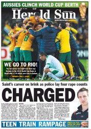Herald Sun (Australia) Newspaper Front Page for 18 June 2013