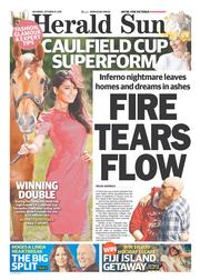 Herald Sun (Australia) Newspaper Front Page for 19 October 2013