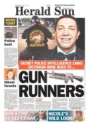 Herald Sun (Australia) Newspaper Front Page for 3 July 2013