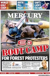 Hobart Mercury (Australia) Newspaper Front Page for 9 January 2014