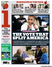 I Newspaper () Newspaper Front Page for 7 November 2012