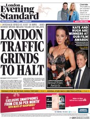 London Evening Standard () Newspaper Front Page for 10 December 2016