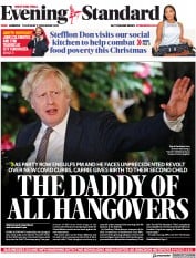 London Evening Standard () Newspaper Front Page for 10 December 2021