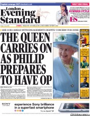 London Evening Standard () Newspaper Front Page for 10 June 2013