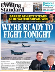 London Evening Standard () Newspaper Front Page for 10 August 2017