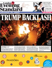 London Evening Standard () Newspaper Front Page for 11 November 2016
