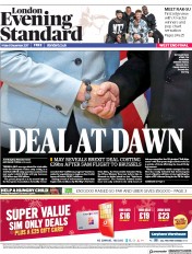 London Evening Standard () Newspaper Front Page for 11 December 2017