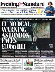 London Evening Standard () Newspaper Front Page for 11 December 2020