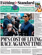 London Evening Standard () Newspaper Front Page for 11 May 2022