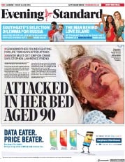London Evening Standard () Newspaper Front Page for 11 June 2018