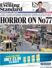 London Evening Standard () Newspaper Front Page for 11 August 2017
