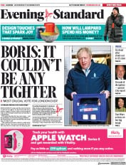 London Evening Standard () Newspaper Front Page for 12 December 2019