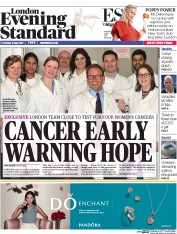 London Evening Standard () Newspaper Front Page for 12 May 2017