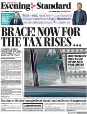 London Evening Standard () Newspaper Front Page for 12 May 2021