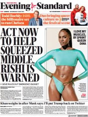 London Evening Standard () Newspaper Front Page for 12 May 2022