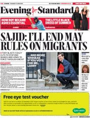 London Evening Standard () Newspaper Front Page for 12 June 2019
