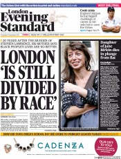 London Evening Standard () Newspaper Front Page for 13 December 2013